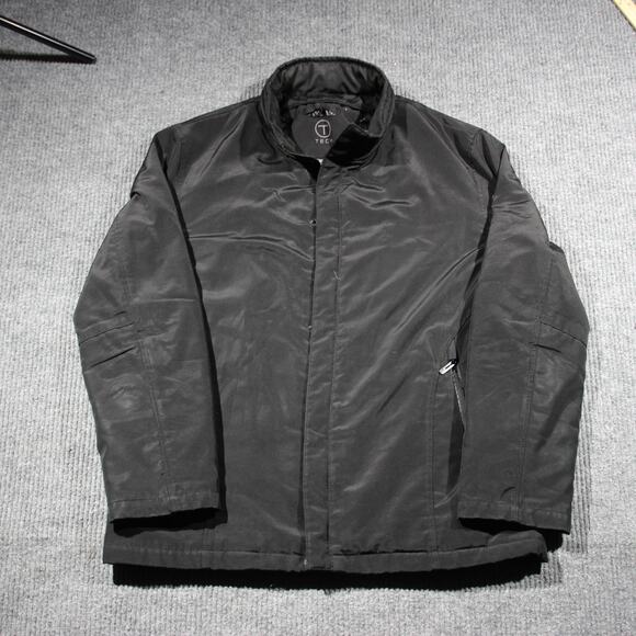 TUMI T-Tech Packable Hoodie Men's L Black Travel Weatherproof Reflective Luxury - Picture 1 of 10